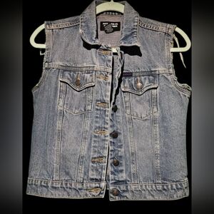 Vintage Polo by Ralph Lauren Blue Denim Vest Womens Small